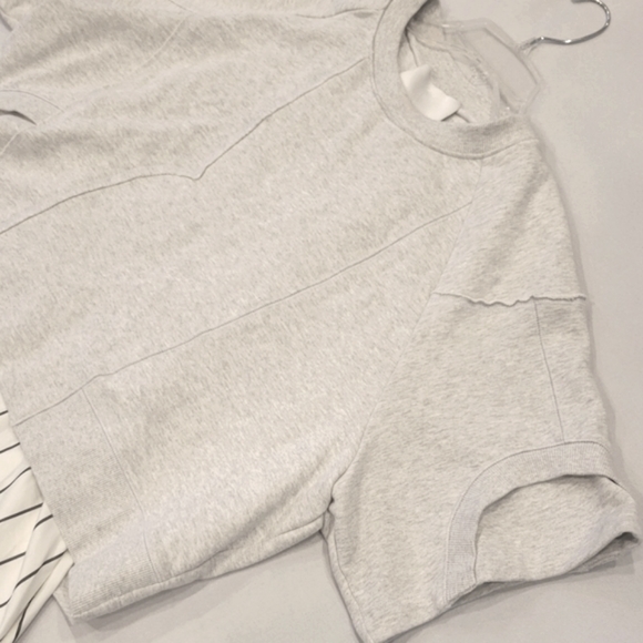 3.1 PHILLIP LIM PATCHED SWEATSHIRT COMBO DRESS - Picture 8 of 15